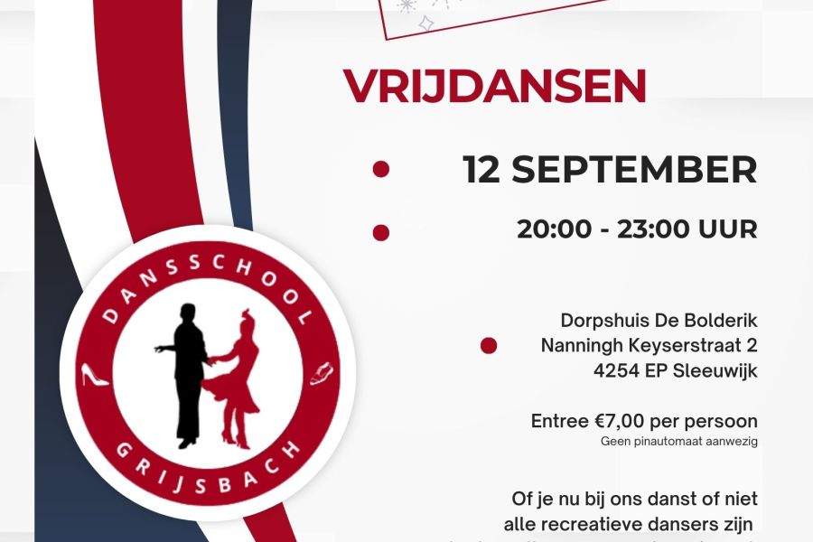 vrijdansen 12 september